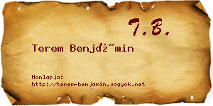 Terem Benjámin névjegykártya
